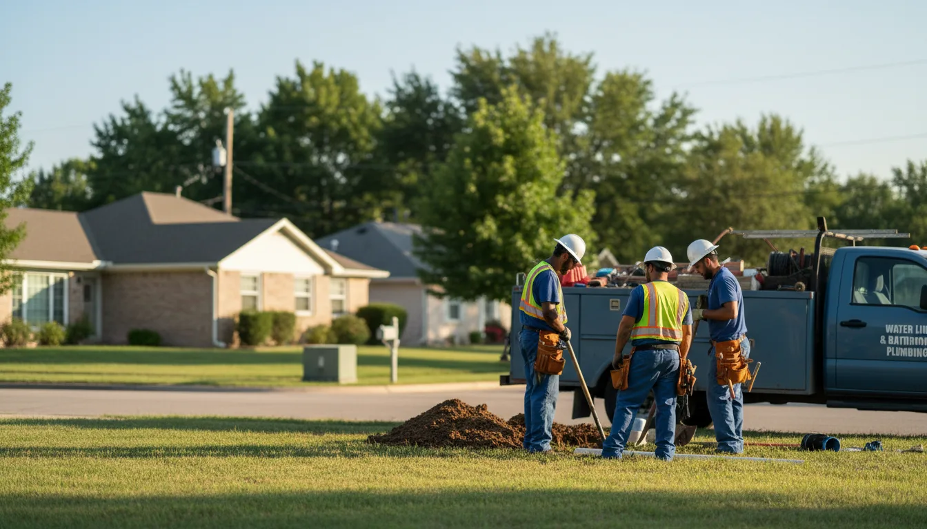 Residential water line and bathroom plumbing service in Lore City, OH